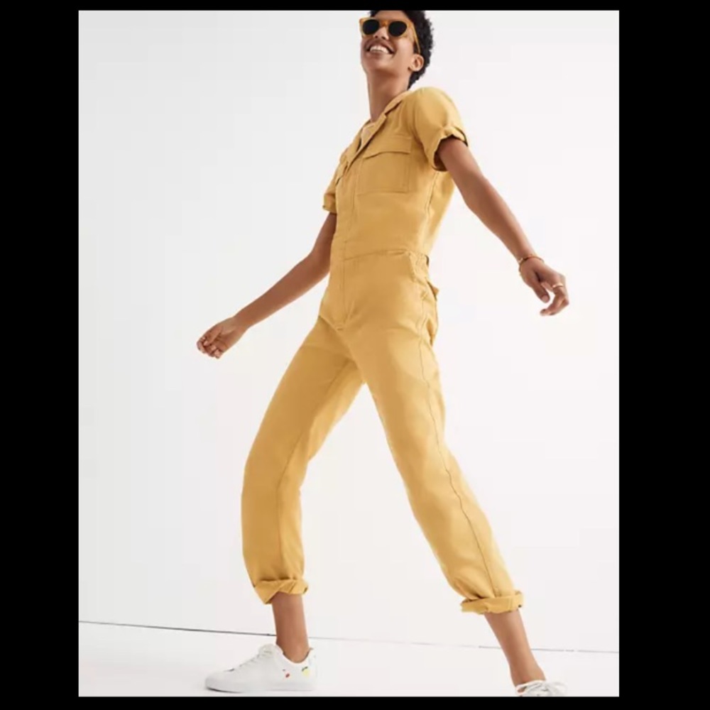 Madewell yellow coveralls